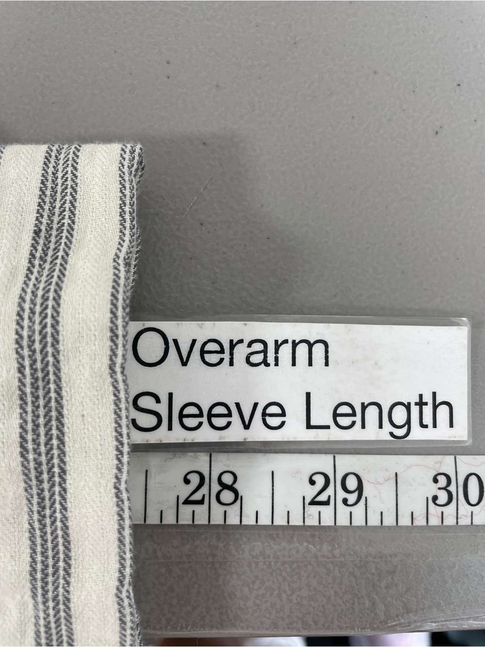 Rylee + Cru Dress Striped Ruffle Yoke Shift Light Gray White Size Large - Picture 14 of 14